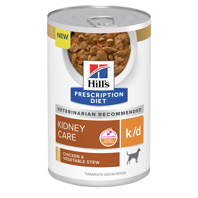 Hill s Prescription Diet k d Kidney Care Chicken Vegetable Stew Canned Dog Food 12.5 oz. Case of 12