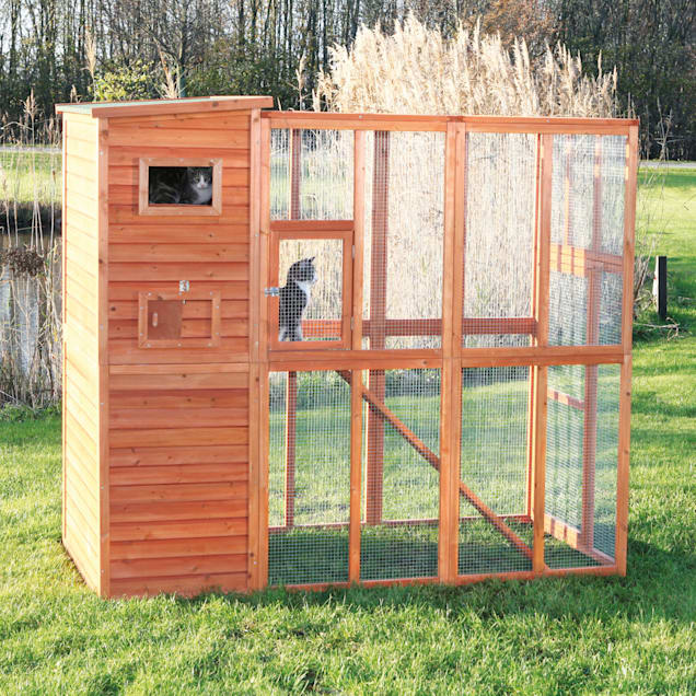 Trixie Wooden Outdoor Cat Run 68 75 H, Outdoor Cat Shed
