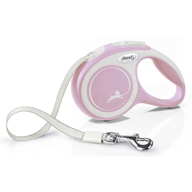 Tape Flexi Collection Retractable Dog Leash Small White 10 ft 