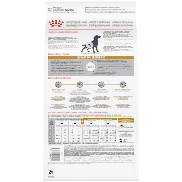 Royal Canin Veterinary Diet Urinary SO Dry Dog Food 25.3 lbs. Petco