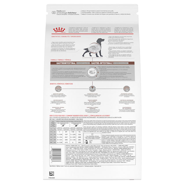 Royal Canin Veterinary Diet Gastrointestinal Moderate Calorie Dry Dog Food 22 lbs. Petco