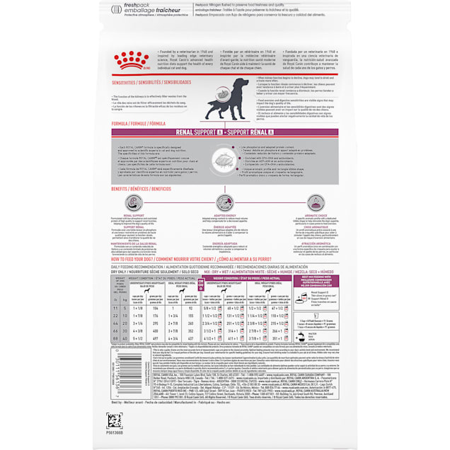 royal canin renal support dog food letters