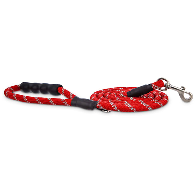 Good2Go Reflective Braided Rope Leash in Red, 6 ft. - Carousel image #1