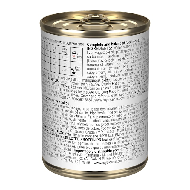 Royal canin selected protein top pr canned dog food