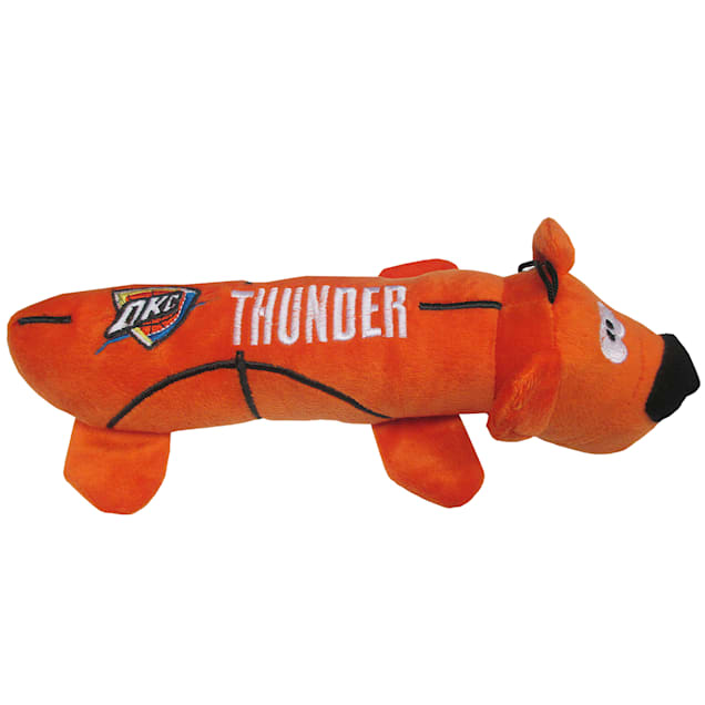 Pets First Oklahoma City Thunder NBA Plush Bear Tube Toy for Dogs, Large - Carousel image #1