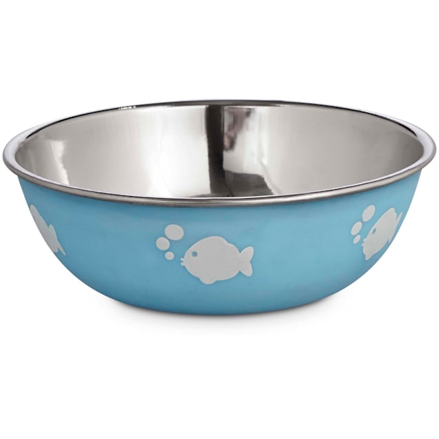 Harmony Blue Stainless Steel Cat Bowl, 1 Cup - Carousel image #1