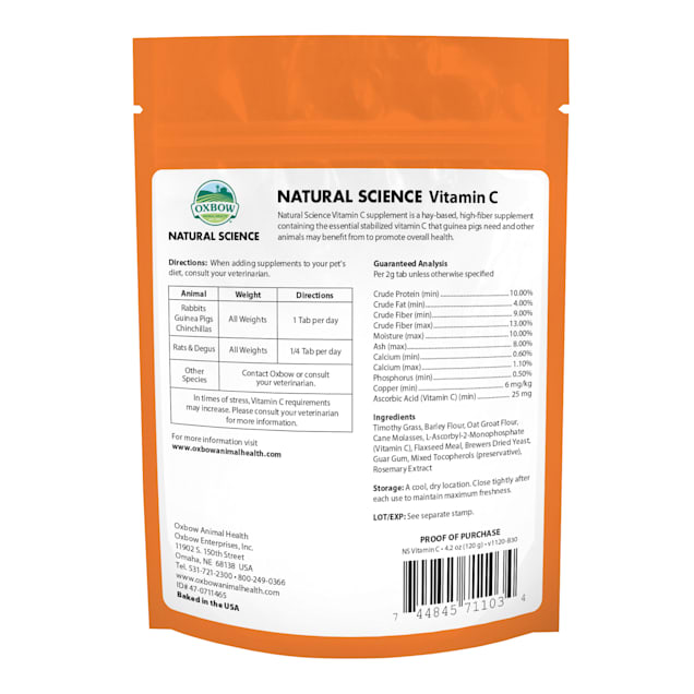 Oxbow Natural Science Vitamin C Supplement
