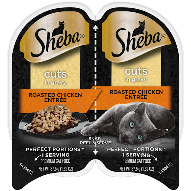 Sheba Perfect Portions Cuts in Gravy Roasted Chicken Entree Wet Cat Food, 2.64 oz., Case of 24 - Carousel image #1