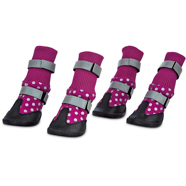 Good2Go All Weather Dog Boots in Pink, Large Petco