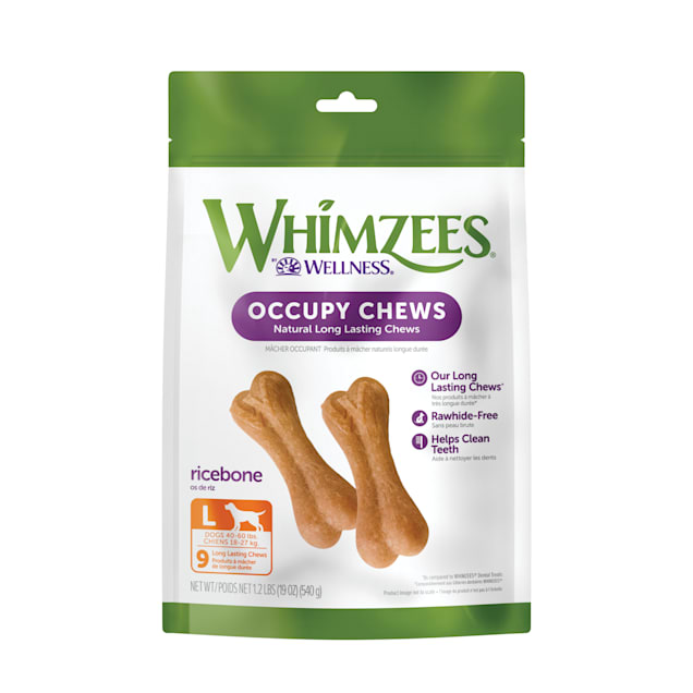 Whimzees Natural Daily Dental Long Lasting Ricebone Medium Dog Treats, 19 oz. - Carousel image #1
