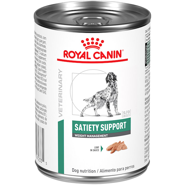 Royal Canin Veterinary Diet Satiety Support Weight Management Loaf in Sauce Canned Dog Food, 13.4 oz., Case of 24 - Carousel image #1