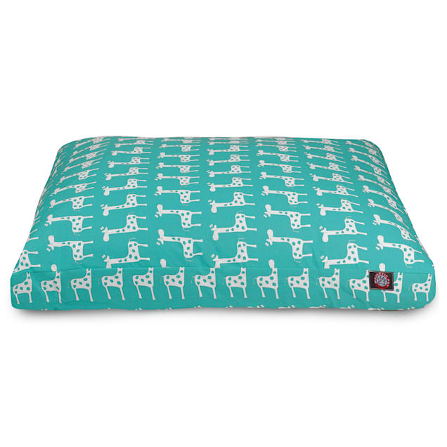 Majestic Pet Turquoise Stretch Shredded Memory Foam Rectangle Dog Bed, 44" L x 36" W - Carousel image #1