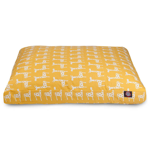 Majestic Pet Yellow Stretch Shredded Memory Foam Rectangle Dog Bed, 44" L x 36" W - Carousel image #1