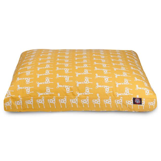 Majestic Pet Yellow Stretch Shredded Memory Foam Rectangle Dog Bed, 44" L x 36" W - Carousel image #1