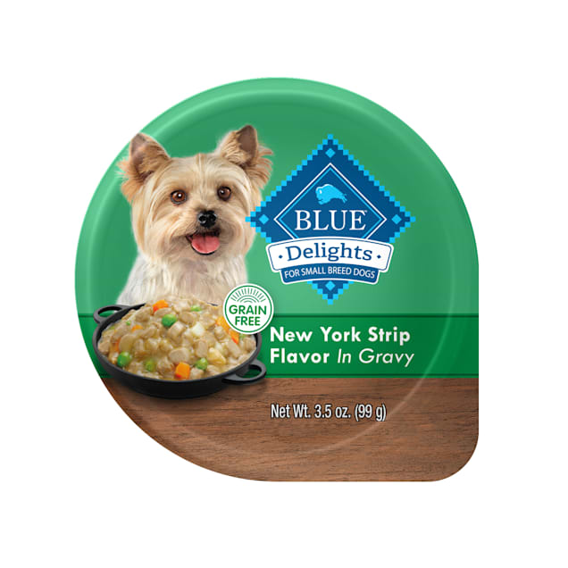 Blue Buffalo Blue Life Protection Delights Small Breed New York Strip Flavor in Hearty Gravy Wet Dog Food, 3.5 oz., Case of 12 - Carousel image #1