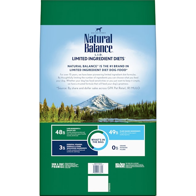 Natural Balance L I D Limited Ingredient Diets Grain Free Lamb Formula Dry Dog Food 24 Lbs Petco