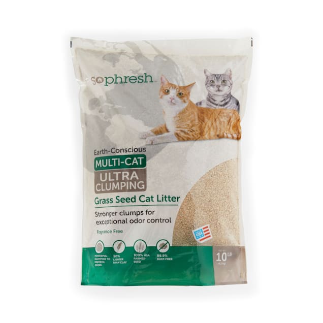 So Phresh Extreme Clumping Unscented Grass Seed Cat Litter, 10 lbs. Petco