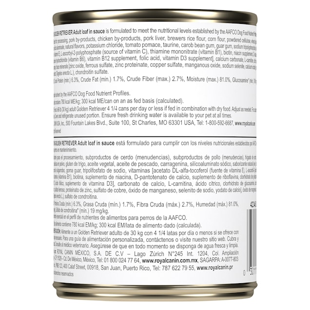 Royal Canin Breed Health Nutrition Golden Retriever Loaf In Sauce Wet Dog Food 13 5 Oz Case Of 12 Petco