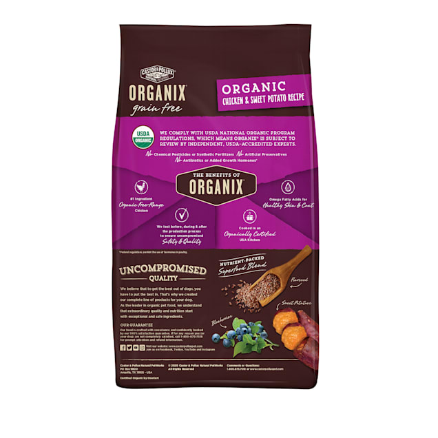 Castor Pollux Organix Grain Free Organic Chicken Sweet Potato Recipe Dry Dog Food 18 lbs