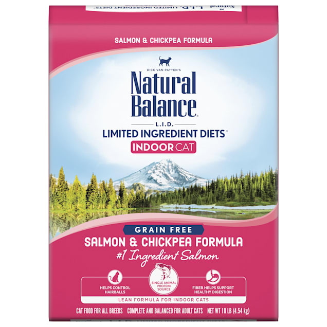 Natural Balance L.I.D. Limited Ingredient Diets Salmon & Chickpea Formula Dry Cat Food, 10 lbs. - Carousel image #1
