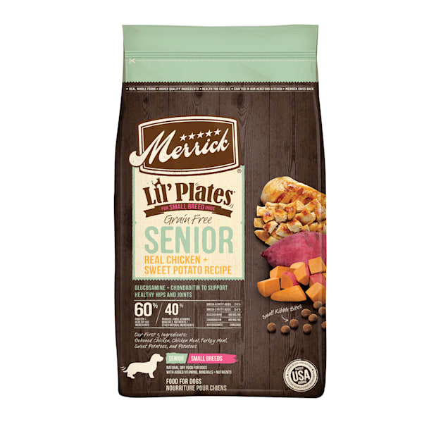 Merrick Lil' Plates Small Breed Grain Free Real Chicken and Sweet Potato Recipe Senior Dry Dog Food, 12 lbs. - Carousel image #1