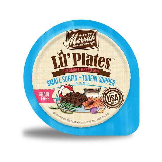 Merrick Lil' Plates Small Breed Grain Free Surfin Turfin Supper Recipe Wet Dog Food, 3.5 oz., Case of 12 - Carousel image #1
