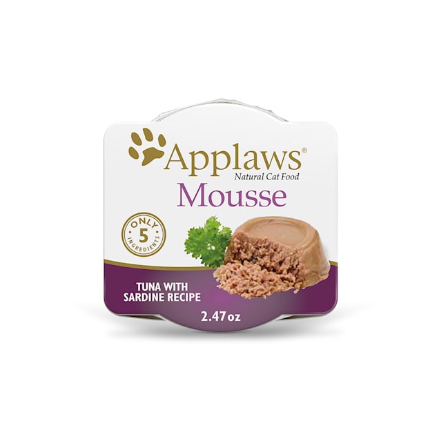 Applaws Natural Mousse Tuna with Sardine Wet Cat Food, 2.47 oz., Case of 12 - Carousel image #1