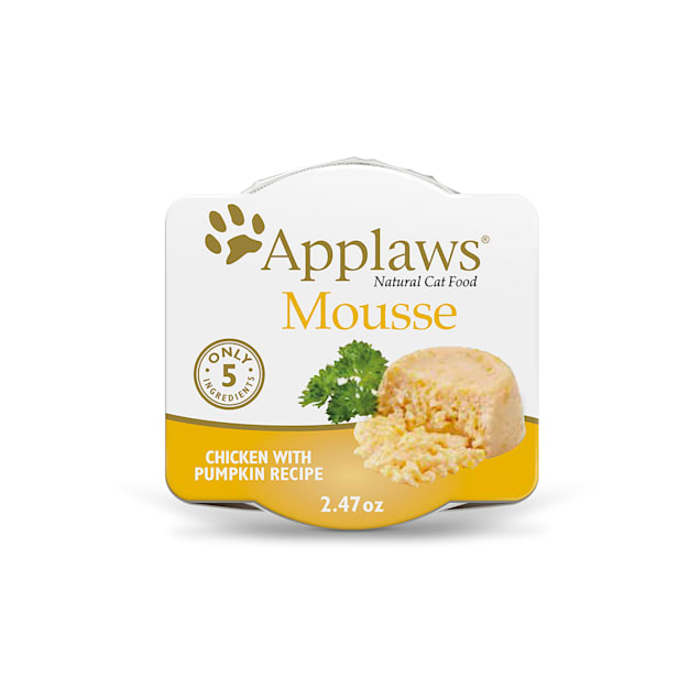 Applaws Natural Mousse Chicken with Pumpkin Wet Cat Food, 2.47 oz., Case of 12 - Carousel image #1