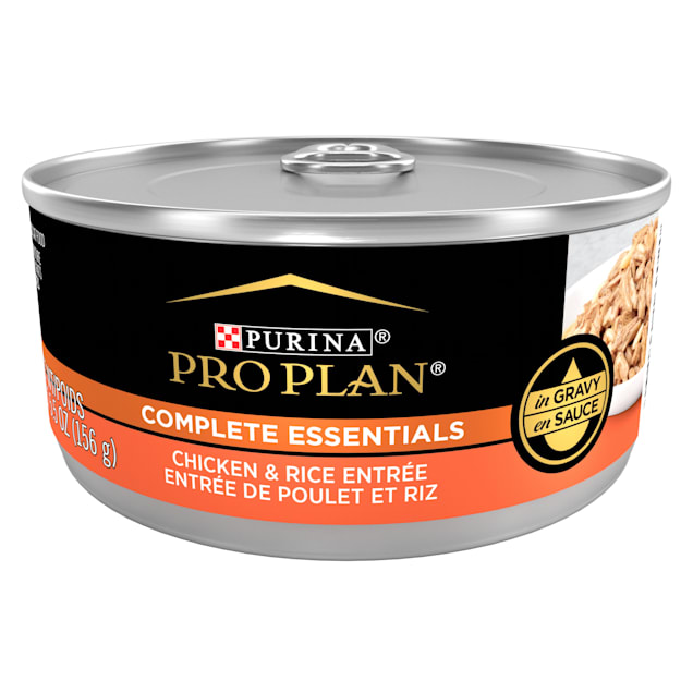 Purina Pro Plan COMPLETE ESSENTIALS High Protein Chicken & Rice Entree Wet Cat Food, 5.5 oz., Case of 24 - Carousel image #1