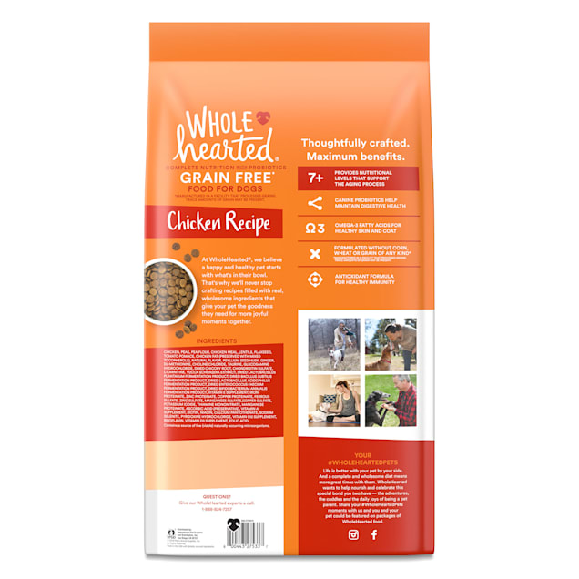 WholeHearted Grain Free Senior Chicken Recipe Dry Dog Food 25 lbs