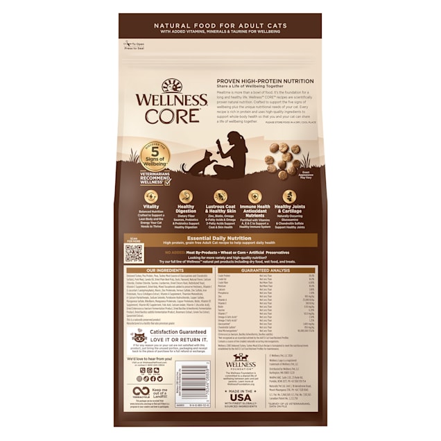 Wellness core cat food turkey and duck sales