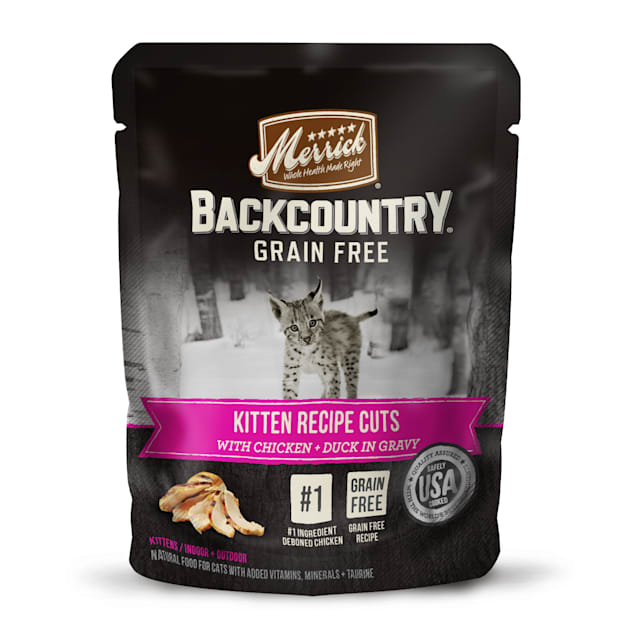 Merrick Backcountry Grain Free Kitten Recipe Cuts in Gravy Wet Cat Food, 3 oz., Case of 24 - Carousel image #1