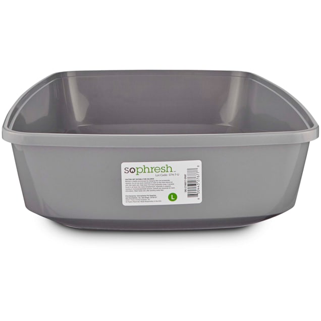 So Phresh Gray Open Cat Litter Box, Large Petco