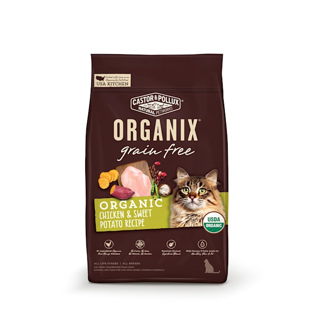 Castor & Pollux Organix Grain Free Chicken and Sweet Potato Recipe Dry Cat Food, 10 lbs. - Carousel image #1
