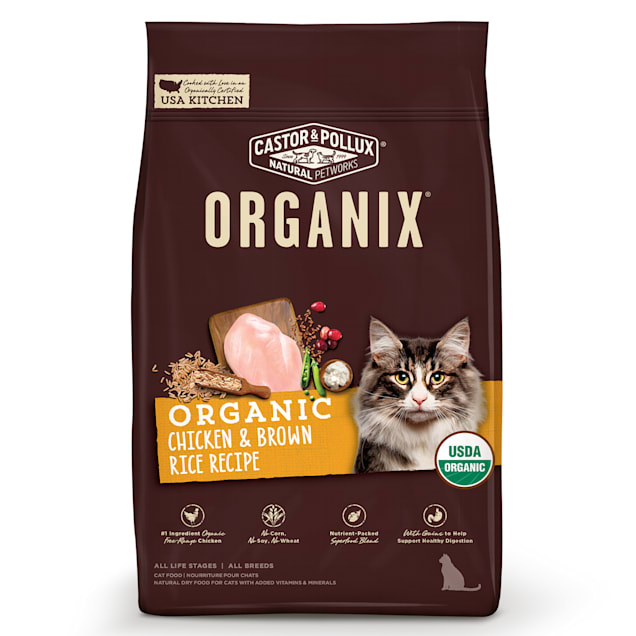Castor & Pollux Organix Chicken & Brown Rice Recipe Dry Cat Food, 10 lbs. - Carousel image #1