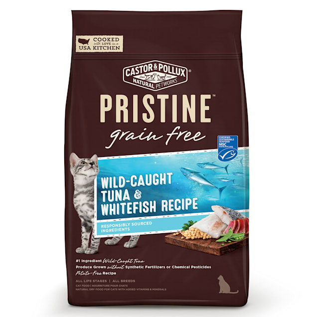 Castor & Pollux Pristine Grain Free Wild-Caught Tuna & Whitefish Recipe Dry Cat Food, 6 lbs. - Carousel image #1