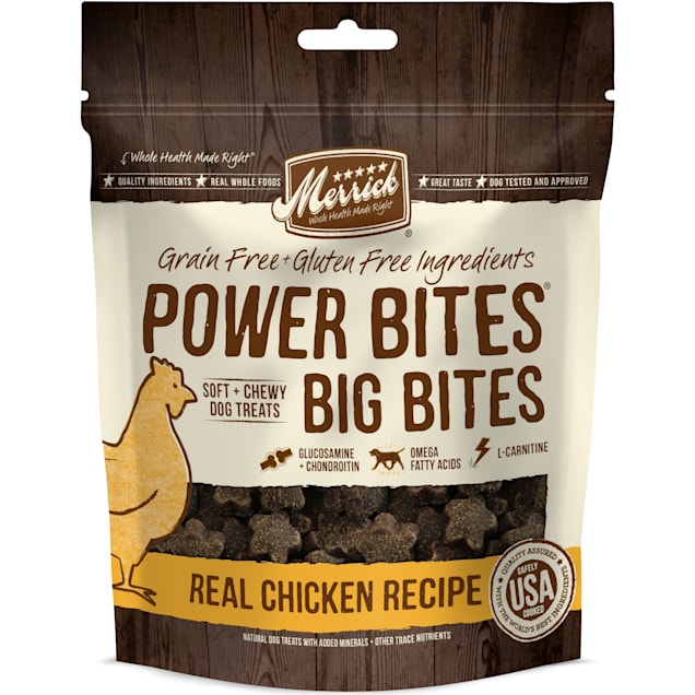 Merrick Power Bites Big Bites Real Chicken Recipe Dog Treats, 6 oz. - Carousel image #1