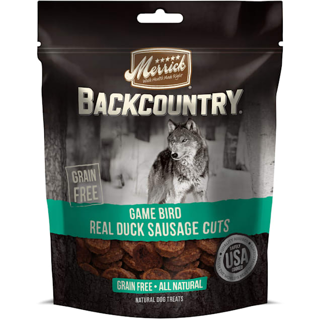 Merrick Backcountry Game Bird Real Duck Sausage Cuts Grain Free Dog Treats, 5 oz. - Carousel image #1