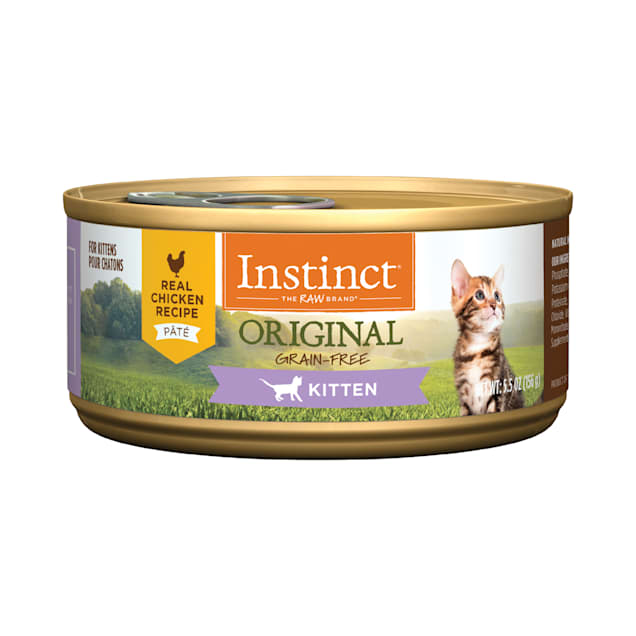 Instinct Original Kitten Grain-Free Pate Real Chicken Recipe Wet Cat Food, 5.5 oz., Case of 12 - Carousel image #1