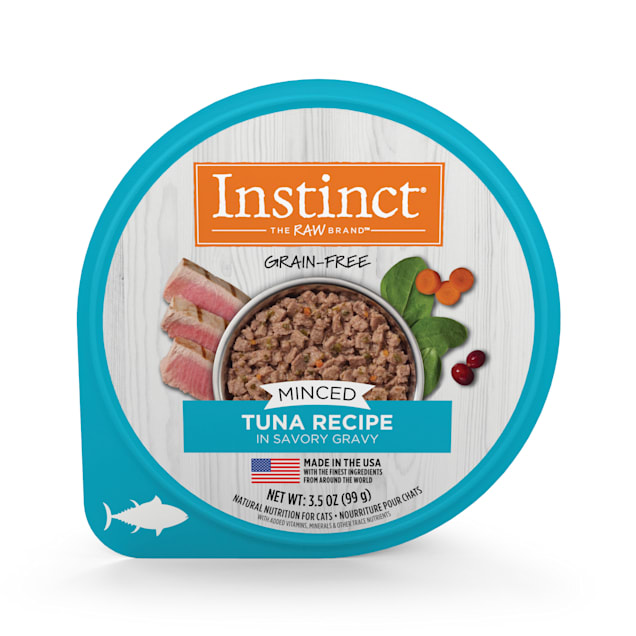 Instinct Grain Free Minced Recipe with Real Tuna Natural Wet Cat Food, 3.5 oz., Case of 12 - Carousel image #1