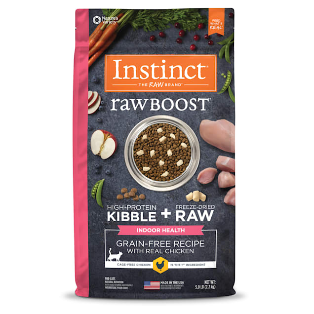 Instinct Raw Boost Indoor Grain-Free Recipe with Real Chicken Dry Cat Food with Freeze-Dried Raw Pieces, 5 lbs. - Carousel image #1
