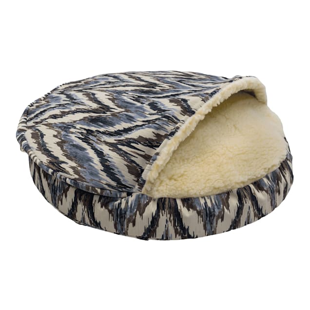 Snoozer Orthopedic Premium Micro Suede Cozy Cave Pet Bed in Tempest Indigo, 25" L x 25" W - Carousel image #1