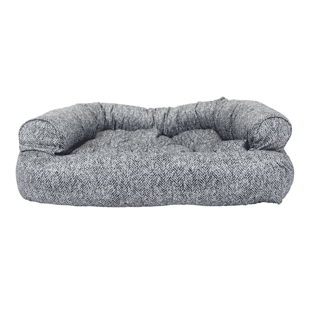 Snoozer Luxury Overstuffed Pet Sofa in Palmer Indigo, 30" L x 40" W - Carousel image #1