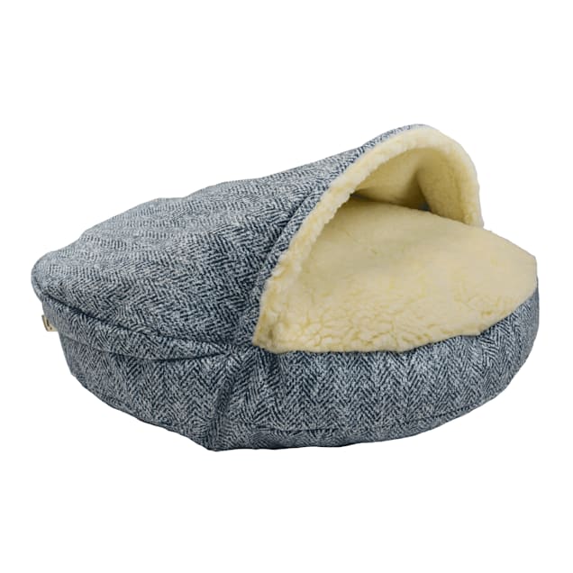 Snoozer Orthopedic Premium Micro Suede Cozy Cave Pet Bed in Palmer Indigo, 25" L x 25" W - Carousel image #1