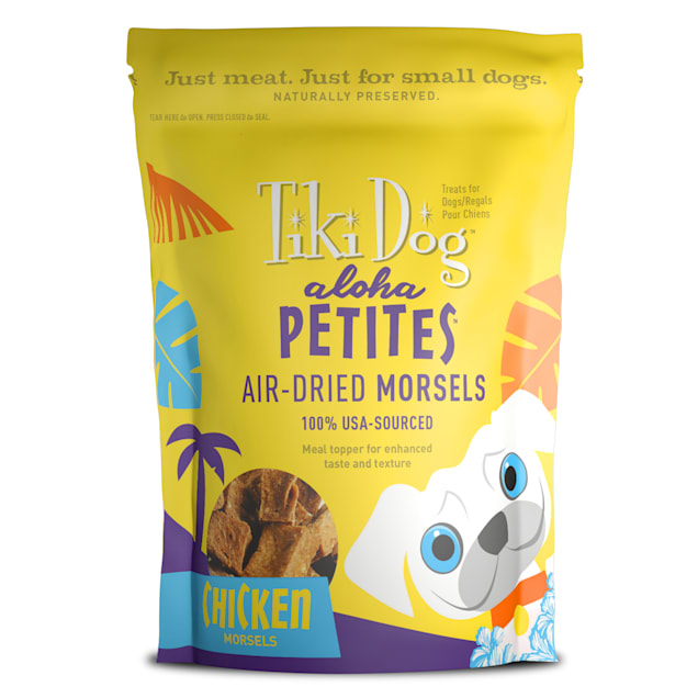 Tiki Dog Aloha Petites Air-Dried Chicken Morsels Small Breed Dog Treat, 5 oz. pouch - Carousel image #1