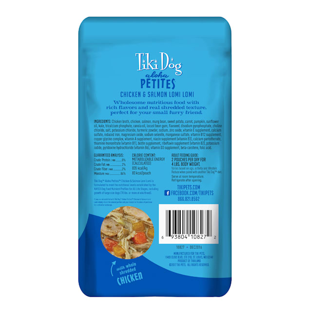 Tiki Dog Aloha Petites Chicken Salmon Lomi Lomi Small Breed Dog