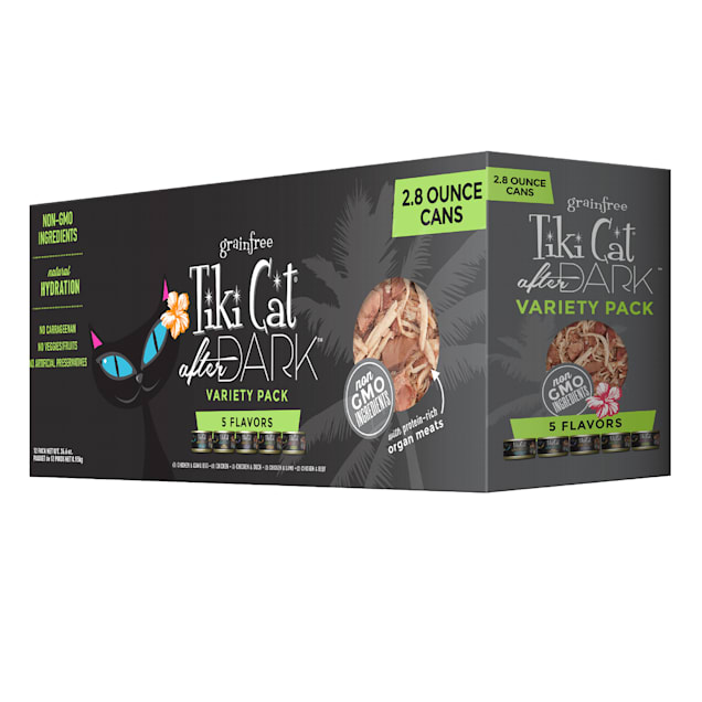 Tiki Cat After Dark Variety Pack Wet Cat Food 2.8 oz. Case of 12