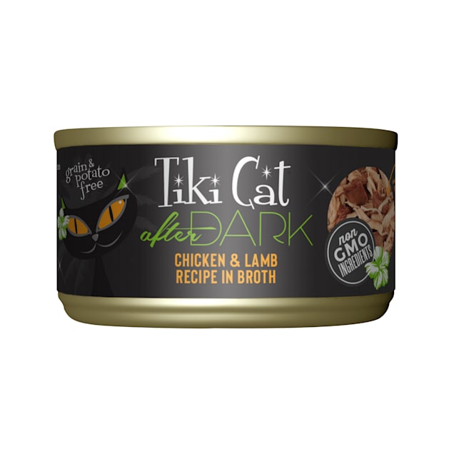 Tiki Cat After Dark Chicken & Lamb Wet Cat Food, 2.8 oz., Case of 12 - Carousel image #1