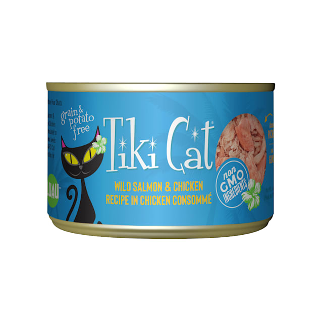 Tiki Cat Napili Luau Salmon Chicken Wet Cat Food, 6 oz., Case of 8 - Carousel image #1