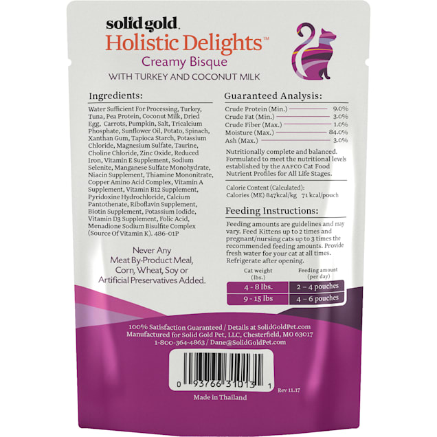 Holistic delights cat food discount